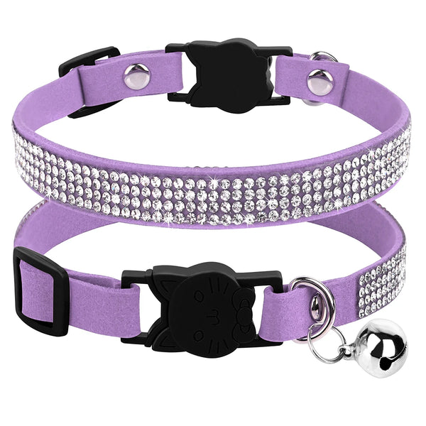 Funkelndes Samt-Halsband für Katzen | Avenirship